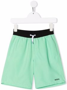 BOSS Kidswear short de bain à logo imprimé - Vert