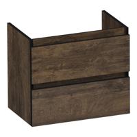 Brauer Joy Edge - Onderkast Ondiep - 60 cm - met 2 Softclose Lades Greeploos en 1 Sifon Uitsparing - Grove