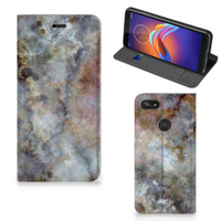 Motorola Moto E6 Play Standcase Marmer Grijs - thumbnail