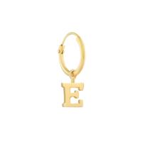 Minimalistische letter oorbel - 14K GOUD - Goud - E