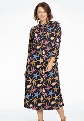 Yoek Blouse-jurk MARINA | Zwart | Maat 54/56