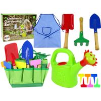 12-delige tuingereedschap set voor kinderen inclusief tas, schep en gieter - Complete set - Vanaf 3 jaar - thumbnail