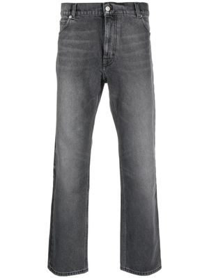 Courrèges jean droit à logo brodé - Gris