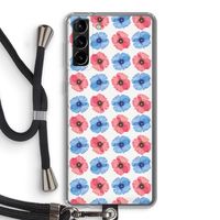 Klaproosjes: Samsung Galaxy S21 Plus Transparant Hoesje met koord