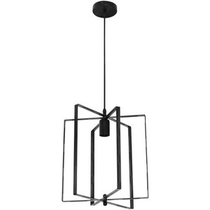LED Hanglamp - Noby Industrieel - E27 Fitting - Rond - Mat Zwart - Aluminium - Philips - CorePro LEDbulb 827 A60 - 8W - Warm Wit 2700K