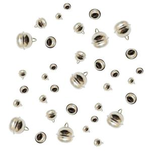 Metalen belletjes - 10x - zilver - met oog - 20 mm - hobby/knutsel benodigdheden