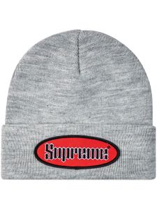 Supreme bonnet à patch logo - Gris