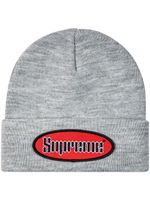 Supreme bonnet à patch logo - Gris