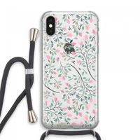 Sierlijke bloemen: iPhone XS Max Transparant Hoesje met koord