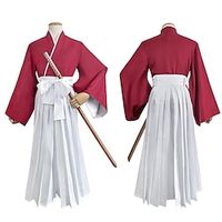 geinspireerd door RurouniKenshin Himura Kenshin Anime Cosplaykostuums Japans Carnaval Cosplay pakken Kostuum Voor Voor heren Lightinthebox