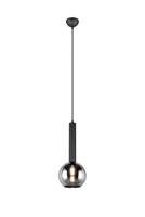 Trio HanglampClayton zwart met smoke glas - 310300132