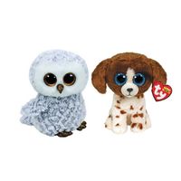 Ty - Knuffel - Beanie Boo's - Owlette Owl & Muddles Dog - thumbnail