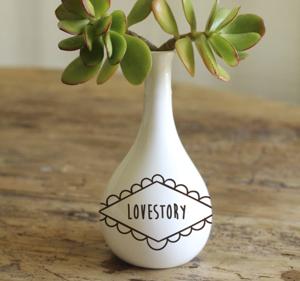 Decoratieve Love Story Muursticker