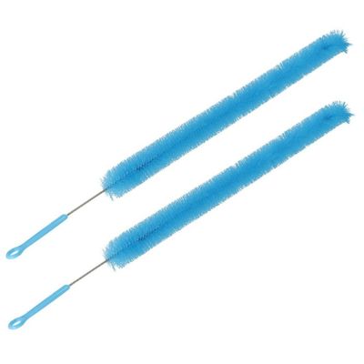 2x Radiatorborstel / schoonmaakborstel blauw 72 cm
