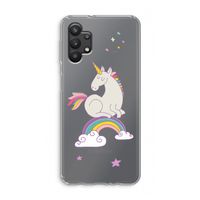 Regenboog eenhoorn: Samsung Galaxy A32 5G Transparant Hoesje