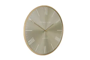 Thomas Kent Oyster Rond S 40 Goud Wandklok Staal RVS