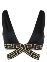 Versace haut de bikini Greca Border - Noir