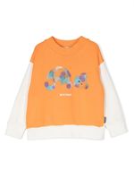 Palm Angels Kids pull à logo imprimé - Orange