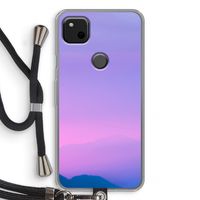 Sunset pastel: Pixel 4a Transparant Hoesje met koord Sunset pastel: Pixel 4a Transparant Hoesje met koord