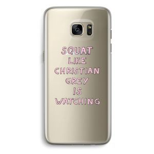 Christian Grey: Samsung Galaxy S7 Edge Transparant Hoesje