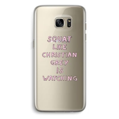 Christian Grey: Samsung Galaxy S7 Edge Transparant Hoesje