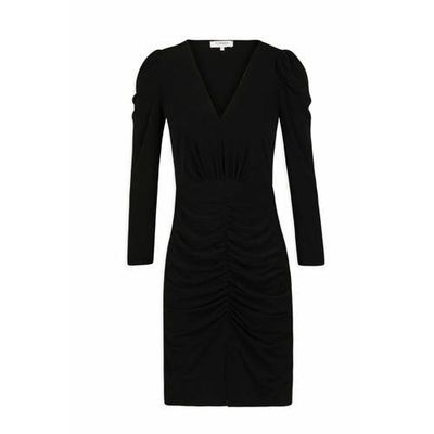 Morgan jurk met plooien zwart