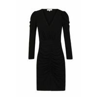 Morgan jurk met plooien zwart - thumbnail