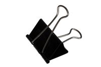 Papierklem maul foldback 215 zwart 6 stuks