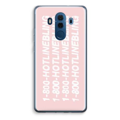 Hotline bling pink: Huawei Mate 10 Pro Transparant Hoesje