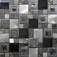 Mozaïek tegels Exclusieve Lijst Zilver 30x30 - Vierkant Wandtegels Glas