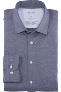 OLYMP Luxor 24/Seven Modern Fit Jersey shirt marine, Motief