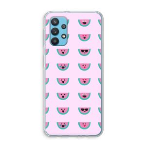 Smiley watermeloenprint: Samsung Galaxy A32 4G Transparant Hoesje