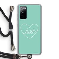 Best heart pastel: Samsung Galaxy S20 FE / S20 FE 5G Transparant Hoesje met koord