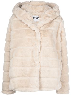 Apparis manteau Goldie en fourrure artificielle - Tons neutres