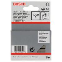 Fijndraadniet type 53, 11,4 x 0,74 x 14 mm, 1000 stuks, uit roestvrij staal 1000 stuk(s) Bosch Accessories 2609200217 Afm. (l x b) 14 mm x 11.4 mm