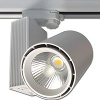 LED Railverlichting - Track Spot - Prixa Oron - 30W - 3 Fase - Rond - Warm Wit 3000K - Mat Wit - Aluminium