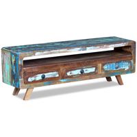 The Living Store Tv-meubel Antieke Stijl - 120 x 30 x 40 cm - Gerecycled Hout