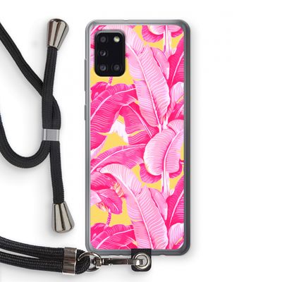 Pink Banana: Samsung Galaxy A31 Transparant Hoesje met koord