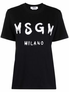 MSGM t-shirt à logo imprimé - Noir