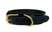 Sazzz halsband hond pioneer leer zwart