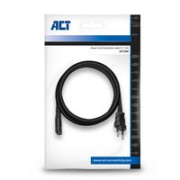 ACT AC3300 electriciteitssnoer Zwart 1,5 m CEE7/16 C7 stekker - thumbnail