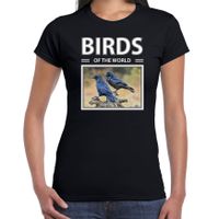 Raven t-shirt met dieren foto birds of the world zwart voor dames