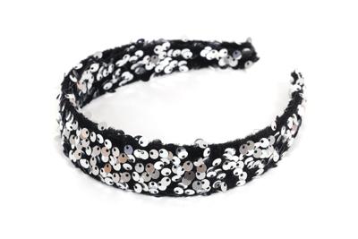 Haarband pailletten hoofdband zilver