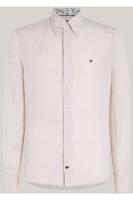 Tommy Hilfiger Slim Fit Linnen hemd wit, Effen