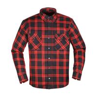 MODEKA Colden Shirt, Textiel motorjas heren, Zwart-Rood - thumbnail