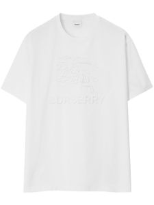 Burberry t-shirt en coton à logo embossé - Blanc