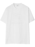 Burberry t-shirt en coton à logo embossé - Blanc