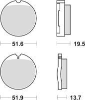 TRW remblokken "mcb 35" brake pad mcb 35 organic standard