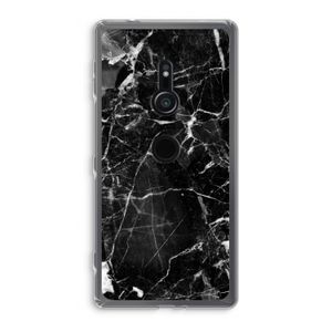 Zwart Marmer 2: Sony Xperia XZ2 Transparant Hoesje