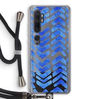 Blauwe pijlen: Xiaomi Mi Note 10 Transparant Hoesje met koord